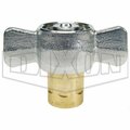 Dixon W Series Wing Style Hydraulic Interchange Coupler, 3/4 in x 3/4-14 Nominal, Quick-Connect x Female N 6WF6-B